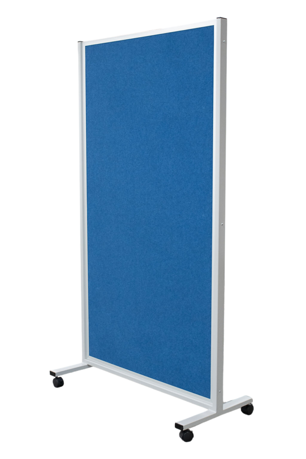 Mobile Display Panels Standard black castors included, or upgrade to high mobility rubber wheels Available as Whiteboards or Pinboards Pinboards available in our huge range of fabrics, including Velcro-compatible Vertiface Whiteboards available in Magnetic Commercial Steel, Magnetic Porcelain and Magnetic Chalkboard Frames are full welded steel, which can be powder coated any colour Total Height: 1900mm Standard Widths: from 1200 – 2400mm